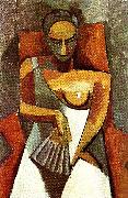 pablo picasso sittande kvinna med solfljader oil painting reproduction